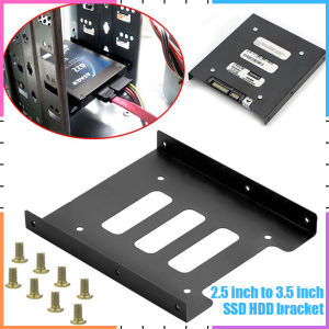 【Ready Stock】2.5 to 3.5 Inch SSD HDD Metal Mounting Bracket Adapter Hard Disk Holder for Desktop PC
