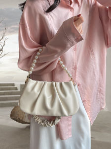 Fashionable Folded Women's Crossbody Bag Single Shoulder Handbag Stylish Design Korean Style Pure Color Gradient Pattern