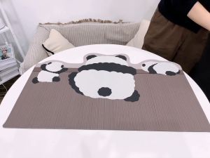 ชุดบริการเช็ดเท้า ประเภทลายแมว พรมแผ่นดูดซับน้ำ ไดอะตอมไมต์ดูดน้ำดี แห้งง่าย การผ่าตัดกันลื่น