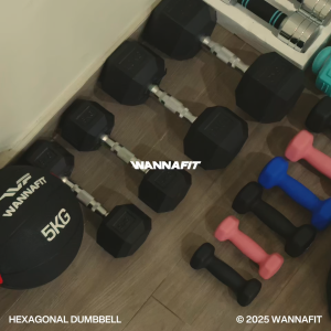 WANNAFIT Dumbbell 15kg Hexagonal | Dumbbel Dumbell Dumbel Barbell Barbel Hexagon 15 Kg | Alat Latihan Beban
