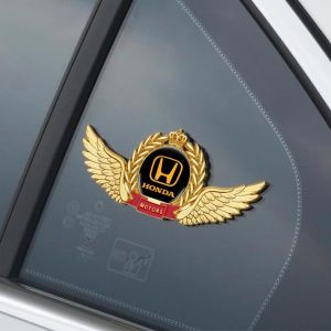 Emblem with Wings Star Bonnet Badge Gold Car Hood Front Chrome Logo Luxurious Plated for Suzuki Hood with Wing