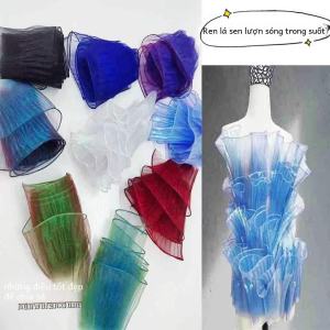 Vải Ogeen Organza Hoa Viền Lưng Váy Biển Biển Động Mềm Mại Vải Trang Trí Thiết Kế Vải Trang Trí Vải Trang Trí