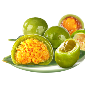 SHENDACHENG | Egg Yolk and Meat Floss Green Rice Balls Snack