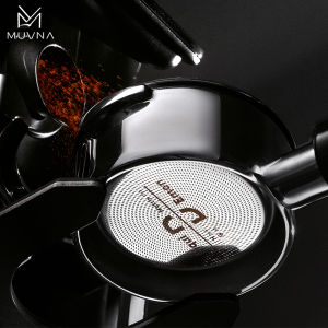 MUVNA Matrix Espresso Filter Baskets for Coffee Machine Handle - 51/53/58mm 18/20/22g Double Shot Extraction Powder Bowl