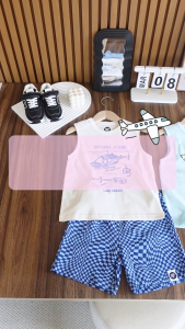 [Bộ BT ba lỗ 06 311] Bộ ba lỗ sát nách cho bé trai Bigfox Miss Meow mặc nhà mùa hè vải cotton size đại trẻ em 3-11 tuổi