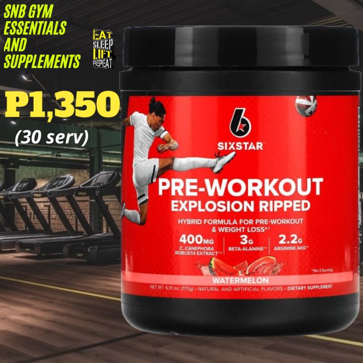Six star pre workout explosion ripped watermelon 30 servings lazada ph