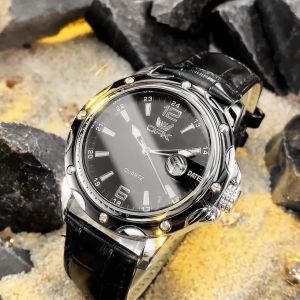 OPK Jam Tangan Pria Dewasa Terbaru 2025 Otomatis Bercahaya Kalender Dial Anti Air Mode Bisnis Kulit Jam Tangan Original Asli