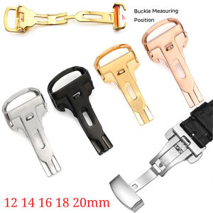 Stainless Steel Watch Buckle Replacement 12/14/16/18/20mm Watch Folding Clasp for Cartier Blue Balloon Watch Golden Silver Color