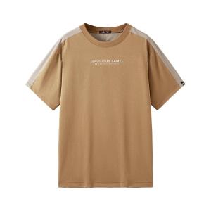 Camel Quick Dry T-Shirt Mens Casual Short Sleeve Breathable Skin-friendly Spring Summer Fashionable Loose Fit round Neck Tee