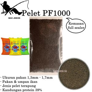 Pelet PF1000 Pakan Ikan Hias Kecil Bibit Cupang Koi Guppy Kura Kura Kolam & Akuarium (250gr)
