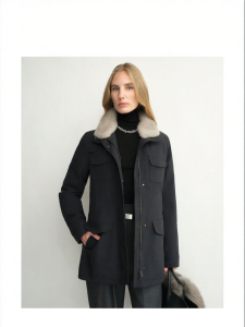Elegant Waterfowl Down Long Coat With Mink Fur Collar