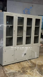 TỦ SẮT SƠN TĨNH ĐIỆN CAO CẤP – 4 CÁNH KÍNH + 4 CÁNH SẮT | DÀY 5 ZEM | NGANG 1M8