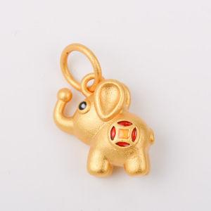 Alluvial Gold Lucky Bag Pendant Charm Brand Necklace Single Pendant Birth Year Male Chinese Clothes Hanging Ornament Female Longevity Lock Baby