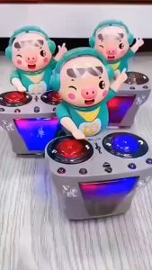 Đồ chơi chú heo chơi DJ nhún nhảy theo nhạc và đèn cho bé siêu dễ thương