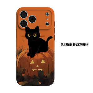 BILIBILI | Black Cat On Pumpkin Phone Case for iPhone 18 17 16 15 14 13 12 11 Air Pro Max Plus Double-layer Cover