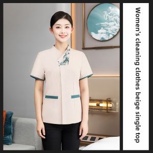 Summer Cleaning Work Clothes Short Sleeve Hotel Room Property Housekeeping Cleaning Waiter Aunt Thin Breathable Parka