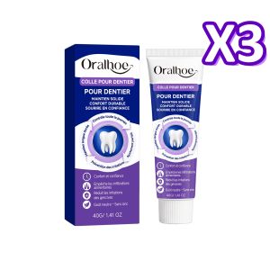 oralhoe | Denture Adhesive Cream Firm Denture Fit Prevent Food Residue Infiltration Reduce Irritation Long‑Hold False Teeth Bonding Paste