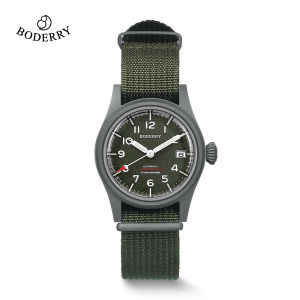 Boderry Field Watches Titanium Automatic NH35 Movement Sport 100M Waterproof Outdoor Dive Wristwatch Mens