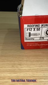 Wilson Sekrup Roofing 12X50 1 Box 275 Pcs - Baut Atap Kuning Karet SDS
