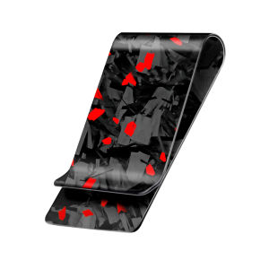 1Pcs Slim Bussiness Card Clip Red Blue Gold Forged Carbon Fiber Ultra-thin Front Pocket Wallet Money Bill Clip for Men Gift