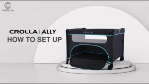 Crolla Ally One Side Sliding Playpen (Upgraded) | One Pull Fold - 1 Year Warranty