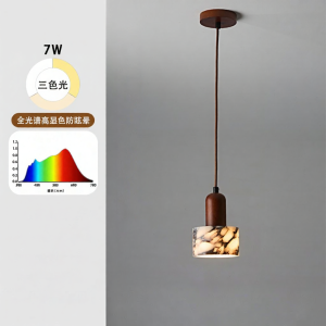 FANZHEN | French Style Marbled Bedside Pendant Light