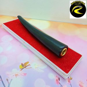 pipa once cangklong kayu kelor hitam bulat polos L13
