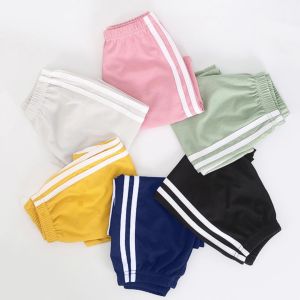 Kids High Quality Shorts Side Stripes Casual Sport Wear Tracksuit Cotton Short Pants for Boys and Girls 2-11 Years Old