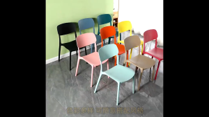 【Daily Suki Store】[Buy 1 Take 3] Nordic Plastic Dining Chairs - Stackable Thickened Seat with Backrest Multi-Use Coffee Shop/Office/Home Chairs (Set of 4) - Lightweight & Weatherproof