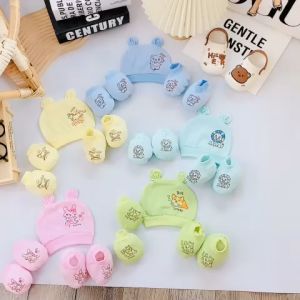 Sét mũ kèm bao tay bao chân 5 món chất cực đẹp đáng yêu cho bé M01