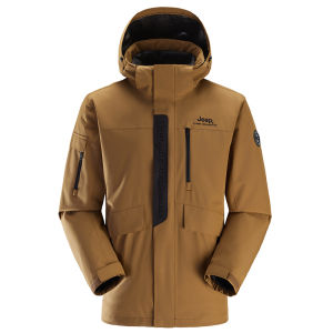 จี๊ป | แจ็คเก็ตขนเป็ด Jeeps สำหรับผู้ชาย ระบายอากาศได้ดี ทนทานต่อลม น้ำหนักเบา 3-in-1 แจ็คเก็ตกันหนาวแบบแยกเป็นชิ้นได้ แจ็คเก็ตกันหนาวกลางแจ้ง