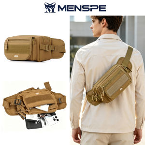 MENSPE Fashion Waist Bag Men Chest Bag Waterproof Sports Bag Large Capacity Casual Bag Lightweight Messenger Bag Outdoor Fitness Bag Business Bag