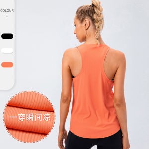 YueJi Cooling Sport Vest for Women Sleeveless Loose Quick Dry Super Elastic Yoga Tank Tops