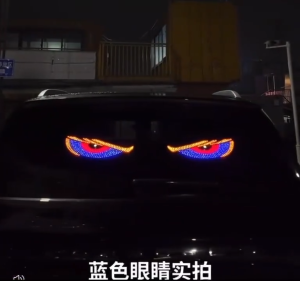 (2Pcs) Lampu LED Animasi Mata Strobo Kedip Blitz Flash Nyala Diam Colok USB Variasi Truk Bus Mobil Banyak Mode