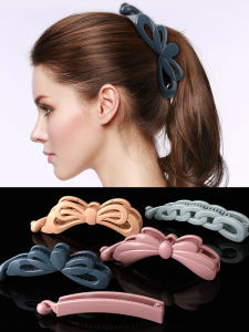 Minimalist Banana Vertical Clip Acrylic Ponytail Hairpin Western Style Large Hair Volume Multi Hairpin Head Accessories Elegant Twist Clip Female