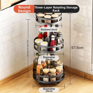 Rotating Spice Storage Shelf Multilayer