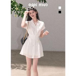 OAKMOO | Đầm Ngắn Thắt Eo Nhẹ Nhàng Từ Lyocell