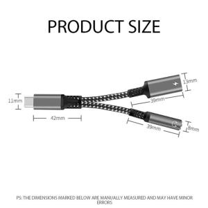 Bộ Chuyển Đổi 2 Trong 1 USB C Sang Giắc Tai Nghe 3.5mm Với Chức Năng Sạc Type C PD 60W Bộ Chuyển Đổi Âm Thanh Aux Dành Cho iPad Pro Samsung S20 Ultra Xiaomi Huawei