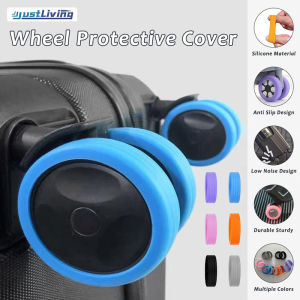 JustLiving 4/8Pcs Silicone Wheels Protector for Luggage Reduce Noise Suitcase Wheels Cover Mute Swivel Chair Roller Cover Luggage Wheels Cover Anti Wear Caster Luggage Accessories