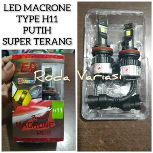 Lampu Led Macrone MC6 Type H11 Cahaya Putih Super Terang