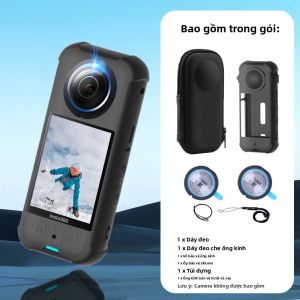 Bộ Bảo Vệ Nắp Ống Kính Insta360 X3 Bộ Bảo Vệ Ống Kính Bằng Silicon Phụ Kiện Bảo Vệ Máy Ảnh Chống Trầy Xước Cho Máy Quay Video Thể Thao Hành Động