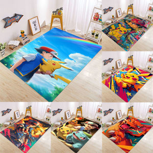 Pokémon Pattern Floor Mat Various Styles With Pikachu Charizard Bulbasaur And Trainers Non - Slip Rug For Home Decor