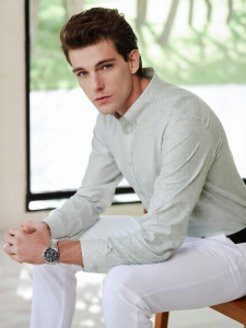 Youngor | Cool 10% Silk Easy Care Business Casual Long Sleeve Mens Shirt