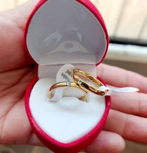 cincin couple import Cincin Gold Pasangan Original titanium [Promo Bonus Kotak]