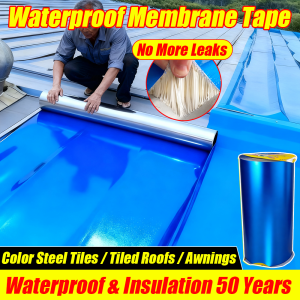 No Crack for 50 Years⚡Aluminum Foil Butyl Tape waterproof heat insulation Roof leak repair Color Steel Tile Waterproof Tape roofing adhesive roofing tape Waterproof roof tape Strong butyl waterproof heat insulation waterproof tape