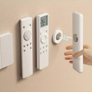3/6pcs No Drill Magnetic Remote Holder - Wall Mount for TV/AC/DVD Remotes White Space-Saving Design