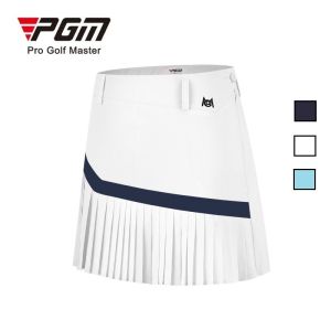 PGM Womens Golf Skirt Fashion women mid waist mini pleated Tennis Skort Sports Short Skirt Summer Breathable Underpants Half A-line Pleated QZ089