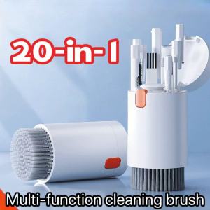 Professional 20in1 Computer Cleaning Set with Keyboard Brush Bluetooth Earpiece Cleaner and Mobile Phone Screen Dust Remover