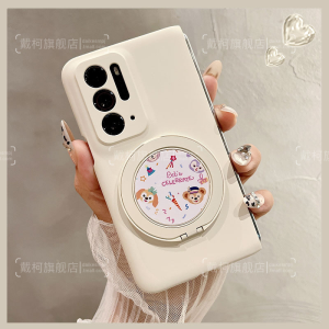 Ultra-Thin Magnetic Star Dailu Phone Stand Oppo Find N2 Full Cover Protective Case Skin-Like Feel Shock-Resistant FindN3 Hard Shell