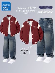 Jeanswest | Bộ Áo Khoác và Quần Jeans Phong Cách Mới cho Bé Trai 2026
